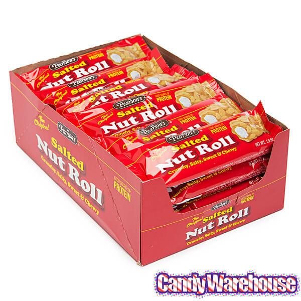 Pearson's Salted Nut Roll Candy Bars: 24-Piece Box - Candy Warehouse