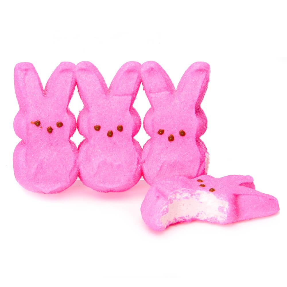 Peeps Marshmallow Candy Bunnies - Pink: 8-Piece Pack - Candy Warehouse