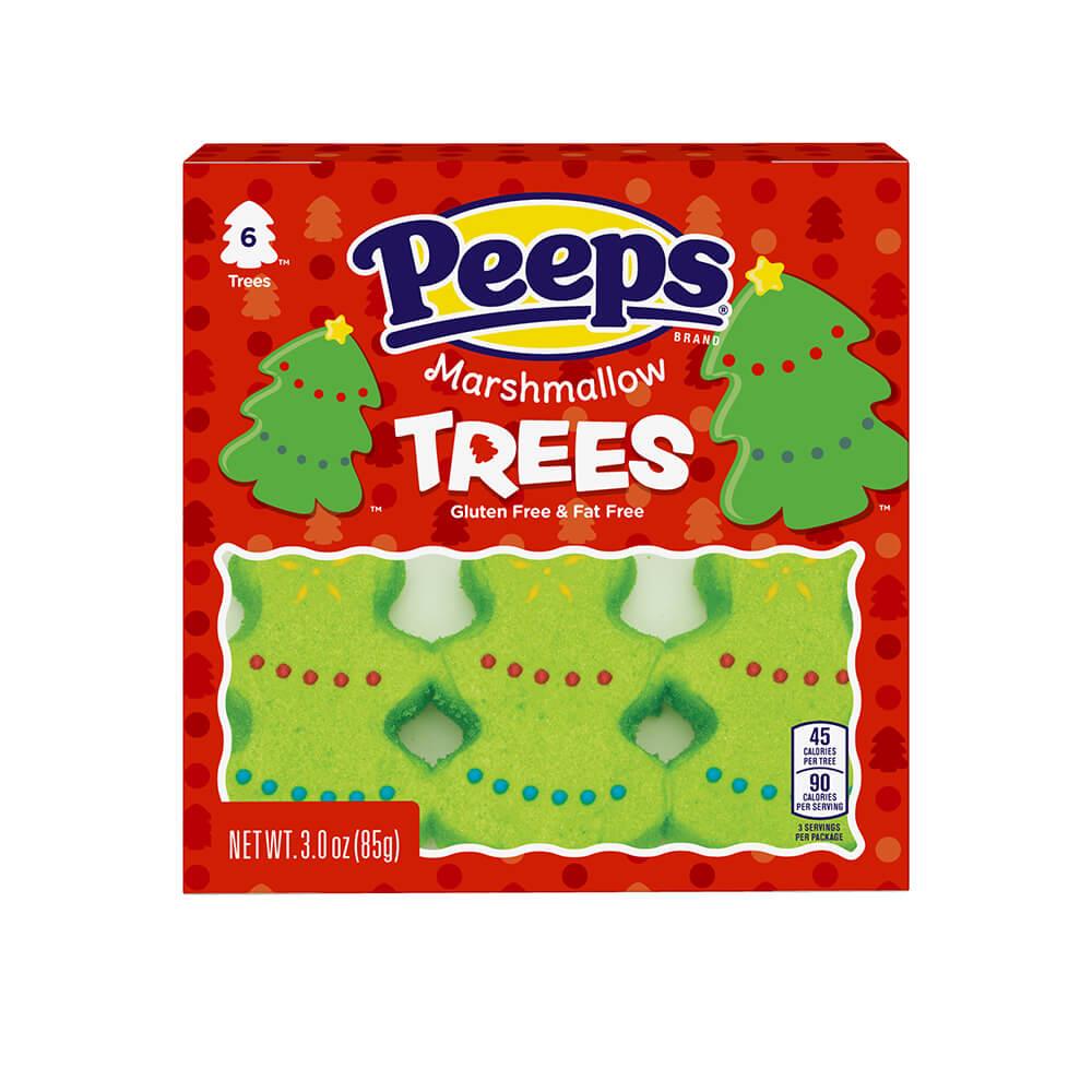 Peeps Marshmallow Christmas Trees Candy 6-Packs: 12-Piece Case - Candy Warehouse