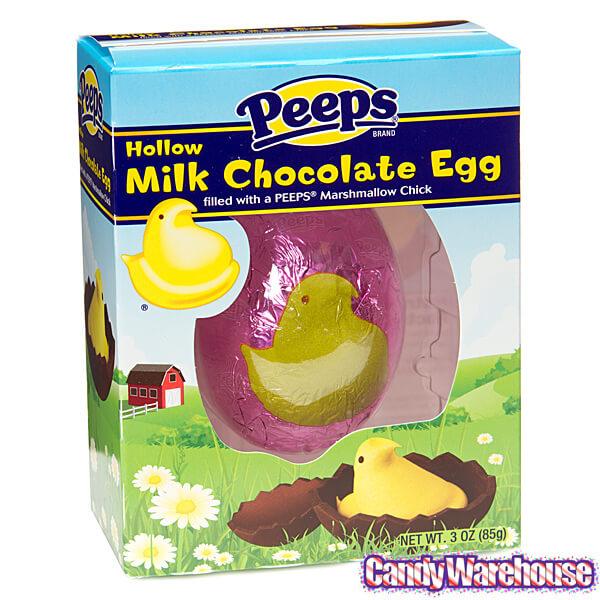 Peeps Yellow Marshmallow Chick in Milk Chocolate Egg - Candy Warehouse