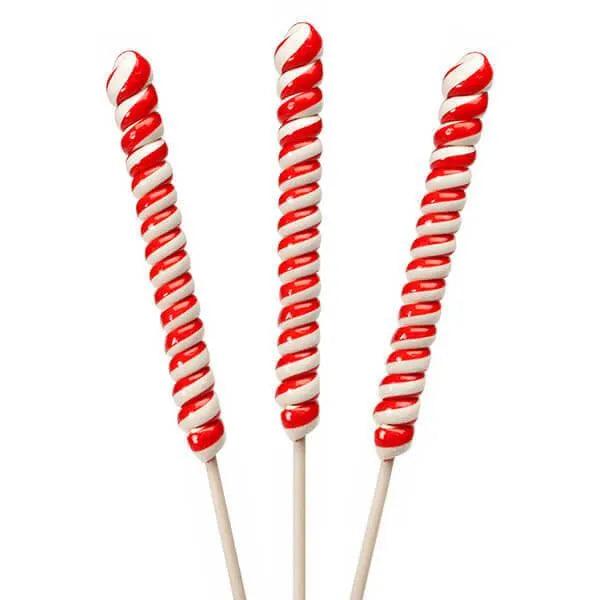 Peppermint 2-Ounce Twister Lollipops: 15-Piece Box | Candy Warehouse