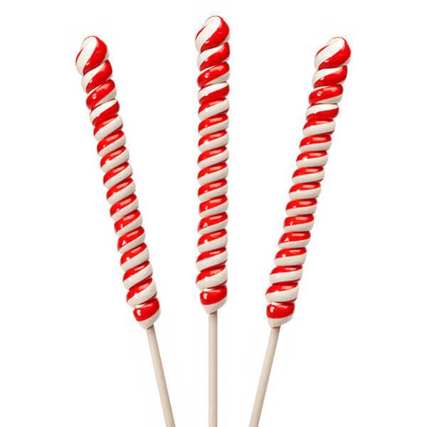 Peppermint 2-Ounce Twister Lollipops: 15-Piece Box - Candy Warehouse