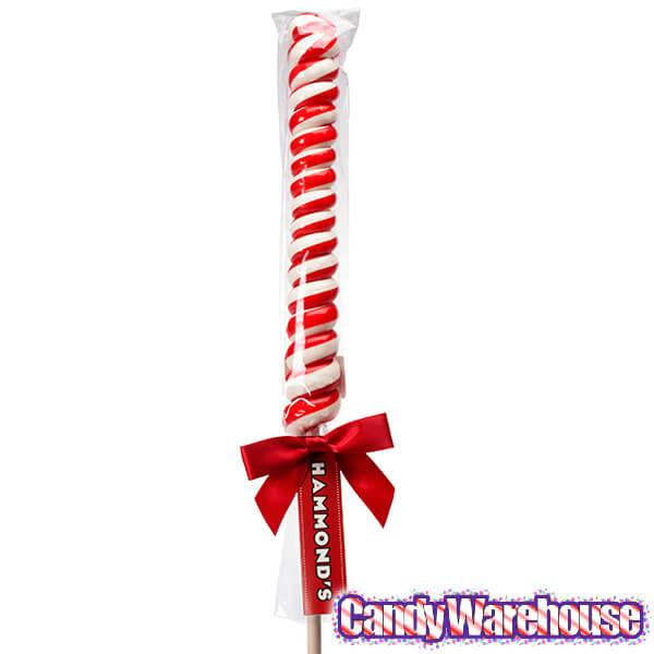 Peppermint 2-Ounce Twister Lollipops: 15-Piece Box - Candy Warehouse