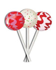 Peppermint Bark, Candy Cane, and Sugar Cookie Christmas Ball Lollipops: 48-Piece Display