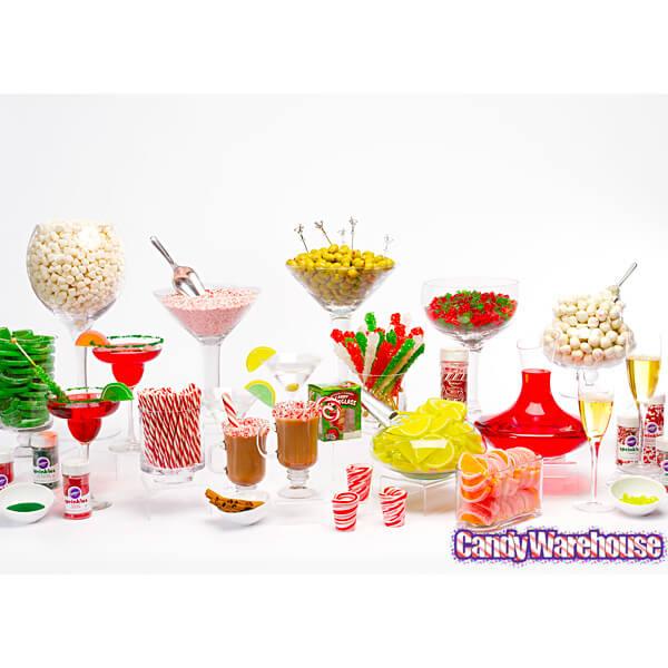 Peppermint Candy Garnish Curls: 6-Piece Set - Candy Warehouse