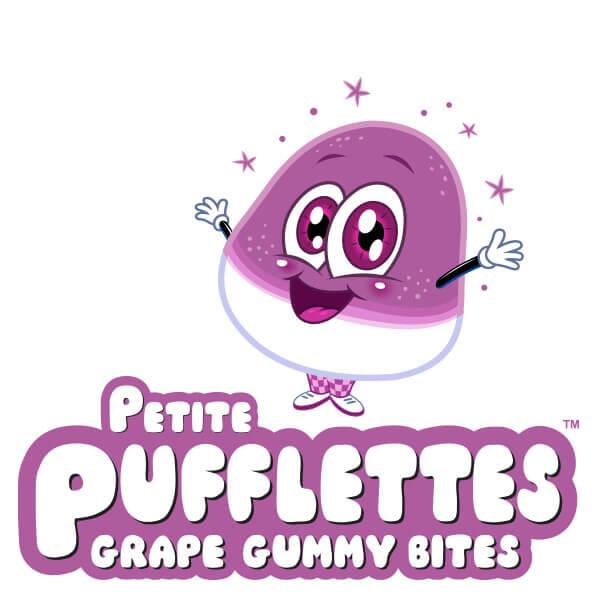 Petite Pufflettes Gummy Bites - Grape: 16-Ounce Bag - Candy Warehouse