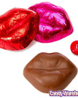 Pink & Red Foiled Chocolate Lips: 4LB Bag