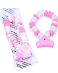 Pink and White Candy Bracelets: 12-Piece Bag