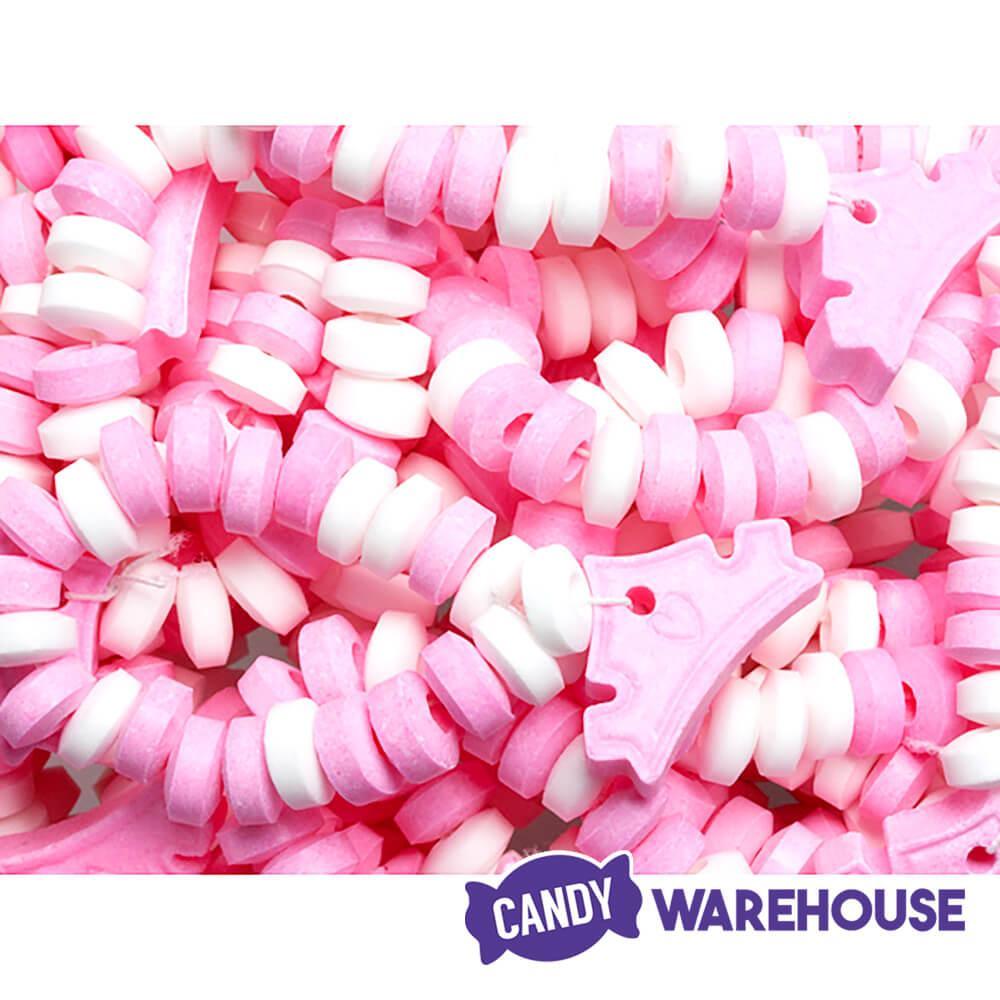 Pink and White Candy Bracelets: 12-Piece Bag - Candy Warehouse