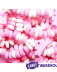 Pink and White Candy Bracelets: 12-Piece Bag