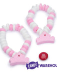 Pink and White Candy Bracelets: 12-Piece Bag