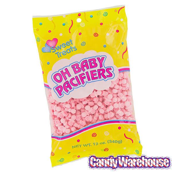 Pink Baby Pacifiers Candy: 12-Ounce Bag - Candy Warehouse