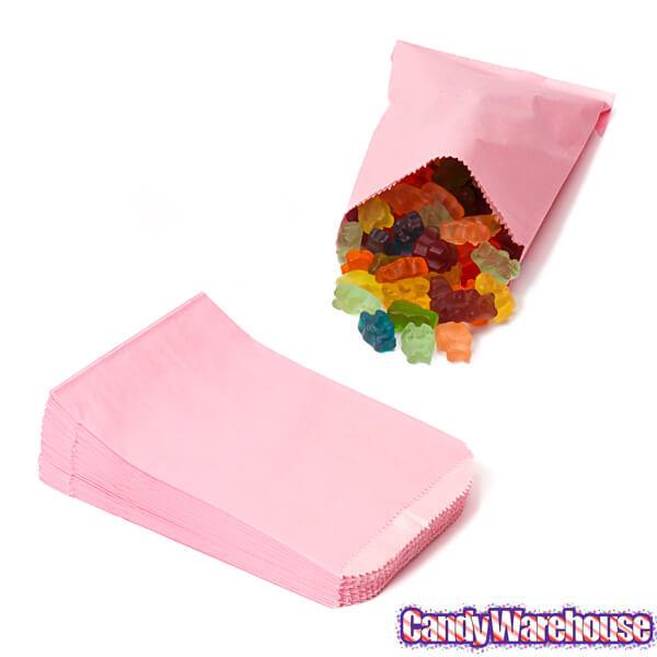 Pink Gourmet Candy Bags: 100-Piece Pack - Candy Warehouse