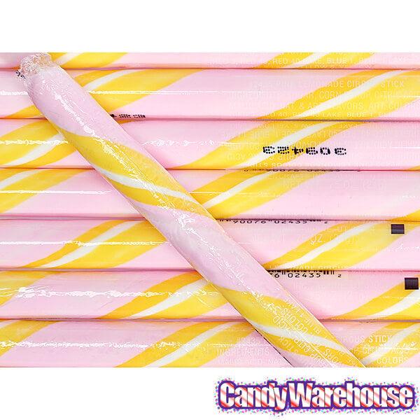 Pink Lemonade Hard Candy Sticks: 100-Piece Box - Candy Warehouse