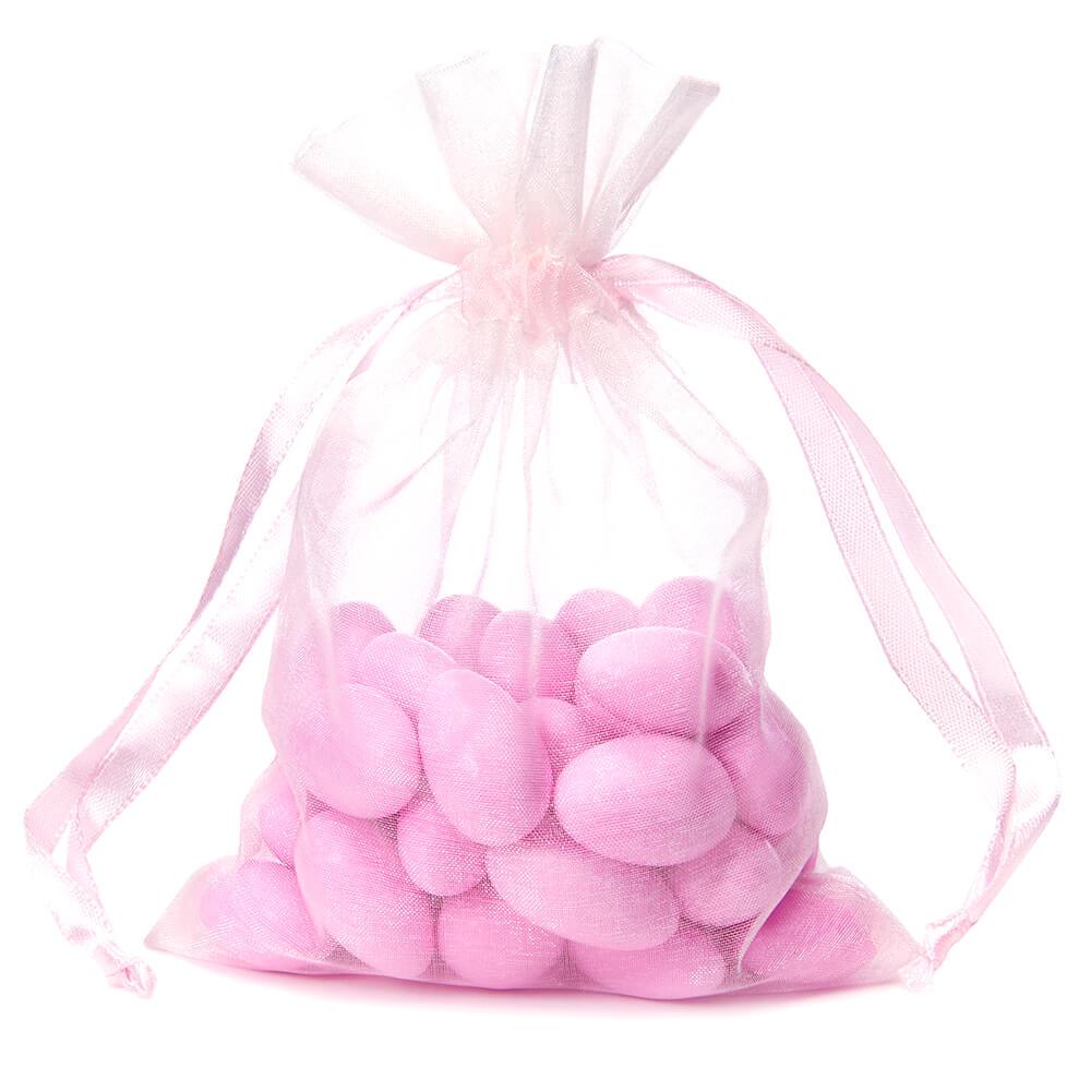 Pink Organza Candy Bags: 30-Piece Pack - Candy Warehouse