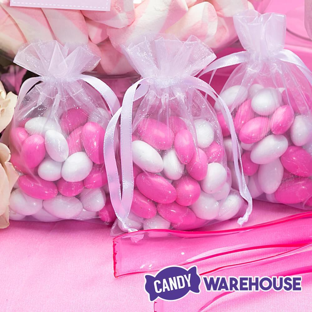 Pink Organza Candy Bags: 30-Piece Pack - Candy Warehouse