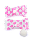 Pink Polka Dots Wrapped Butter Mint Creams: 300-Piece Case - Candy Warehouse