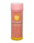 Pink Sugar Pearls Sprinkles: 5-Ounce Bottle - Candy Warehouse