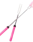 Pink Telescoping Marshmallow Forks: 2-Piece Set