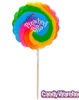 Pinwheel Pop 12-Ounce Psychedelic Swirl Suckers - Rainbow: 2-Piece Box