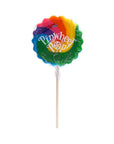 Pinwheel Pop 5-Ounce Psychedelic Swirl Suckers - Rainbow: 12-Piece Box - Candy Warehouse