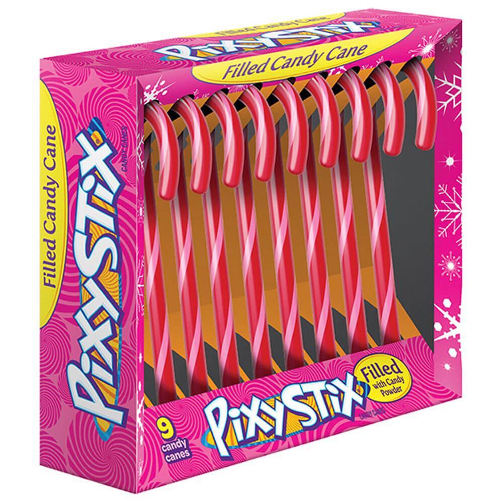 Pixy Stix Candy Canes: 9-Piece Box - Candy Warehouse