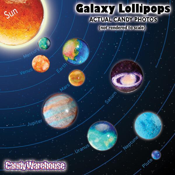 Planet Pops Space Suckers: 10-Piece Gift Pack - Candy Warehouse