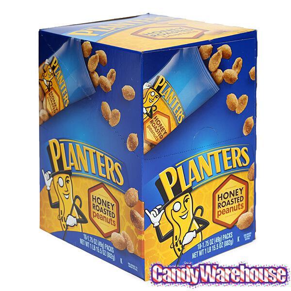 Planters Honey Roasted Peanuts 1.75-Ounce Bags: 18-Piece Box