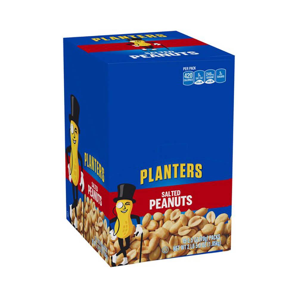 Planters Salted Peanuts 2.5-Ounce Bags: 15-Piece Box - Candy Warehouse