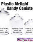 Plastic Airtight Candy Canister: 93-Ounce