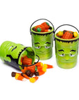 Plastic Mini Green Monster Pails with Handles: 12-Piece Set