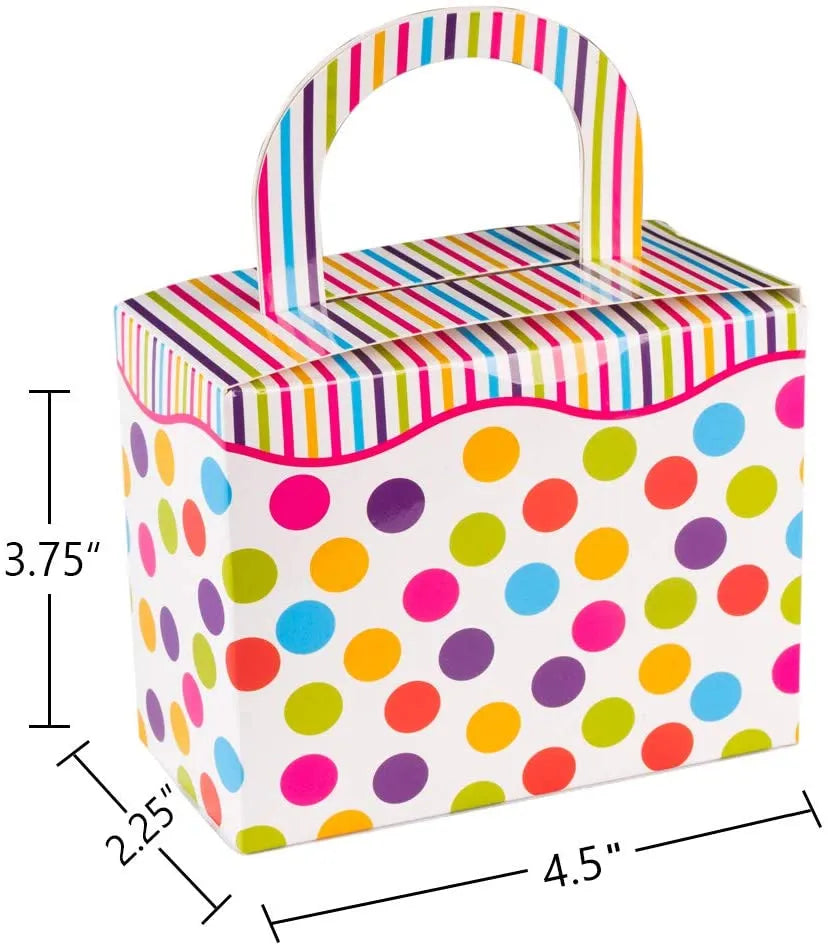 Polka Dot Candy Boxes 36 Pack 4.5" X 3.75" X 2.25"