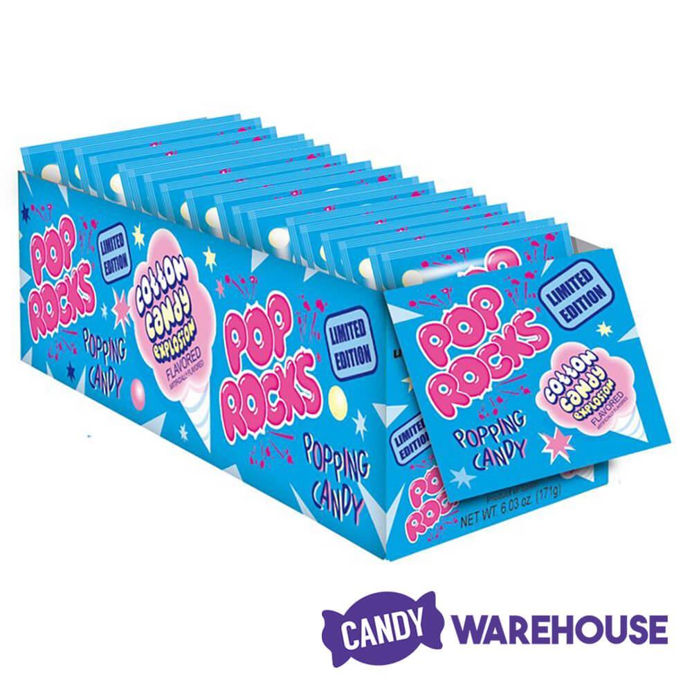 Pop Rocks Candy Packs - Cotton Candy: 24-Piece Box - Candy Warehouse