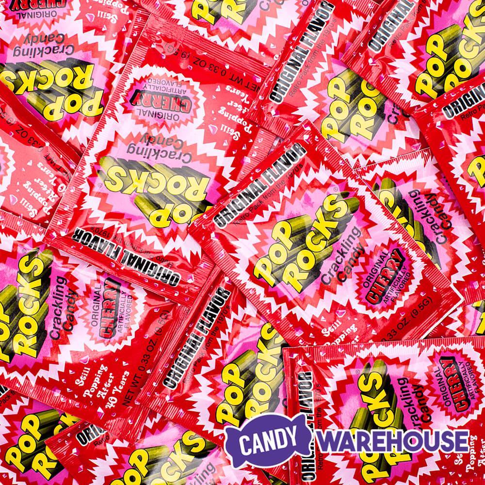 Pop Rocks Candy Packs - Original Cherry: 24-Piece Box - Candy Warehouse