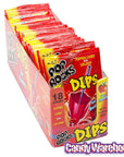 Pop Rocks Dips Candy Packs - Sour Strawberry: 18-Piece Box - Candy Warehouse