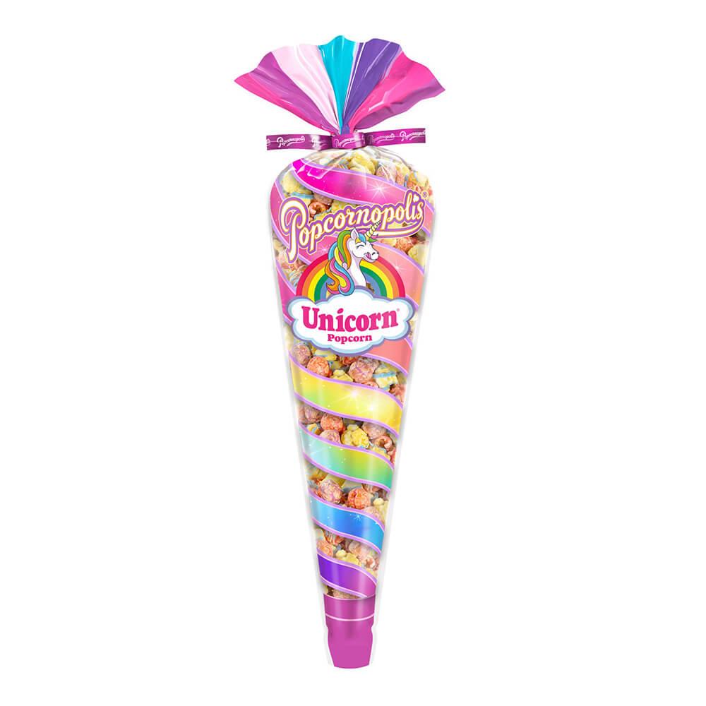 Popcornopolis Unicorn Popcorn: 6.3-Ounce Cone - Candy Warehouse