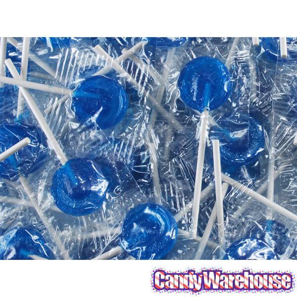 Primrose Blue Raspberry Lollipops: 5LB Bag - Candy Warehouse