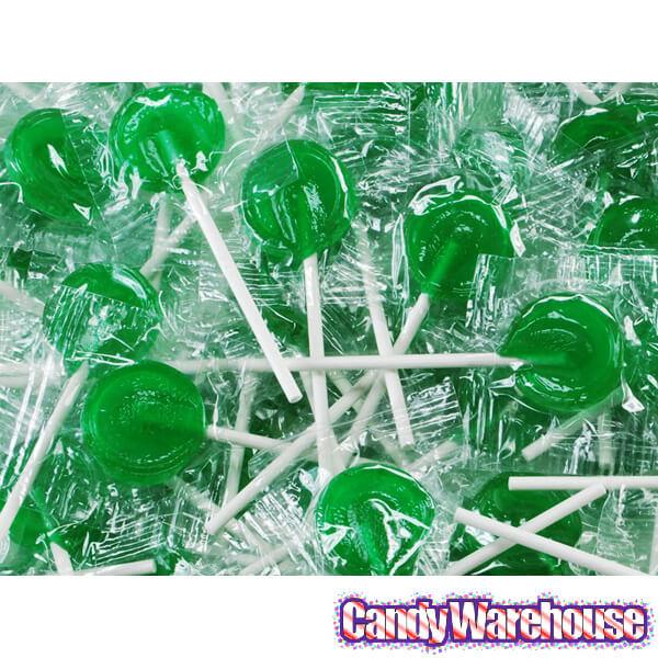 Primrose Green Lime Lollipops: 5LB Bag - Candy Warehouse