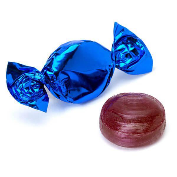 Primrose Metallic Foiled Hard Candy Buttons - Blue: 5LB Bag - Candy Warehouse