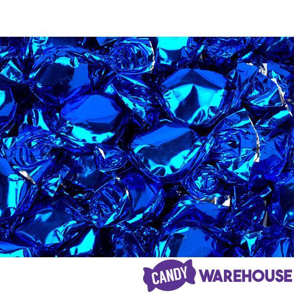 Primrose Metallic Foiled Hard Candy Buttons - Blue: 5LB Bag - Candy Warehouse