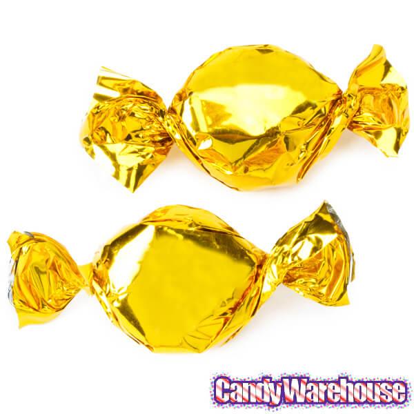 Primrose Metallic Foiled Hard Candy Buttons - Gold: 5LB Bag - Candy Warehouse