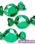 Primrose Metallic Foiled Hard Candy Buttons - Green: 5LB Bag