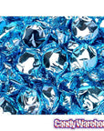 Primrose Metallic Foiled Hard Candy Buttons - Light Blue: 5LB Bag - Candy Warehouse