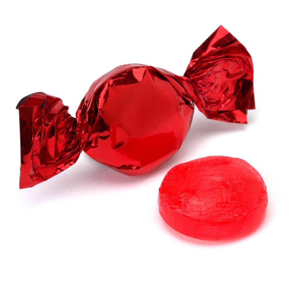 Primrose Metallic Foiled Hard Candy Buttons - Red: 5LB Bag - Candy Warehouse