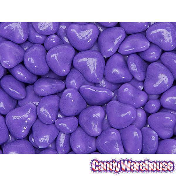 Primrose Tiny Candy Hearts - Purple: 5LB Bag - Candy Warehouse