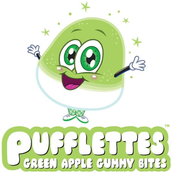 Pufflettes Gummy Bites - Green Apple: 5LB Bag - Candy Warehouse