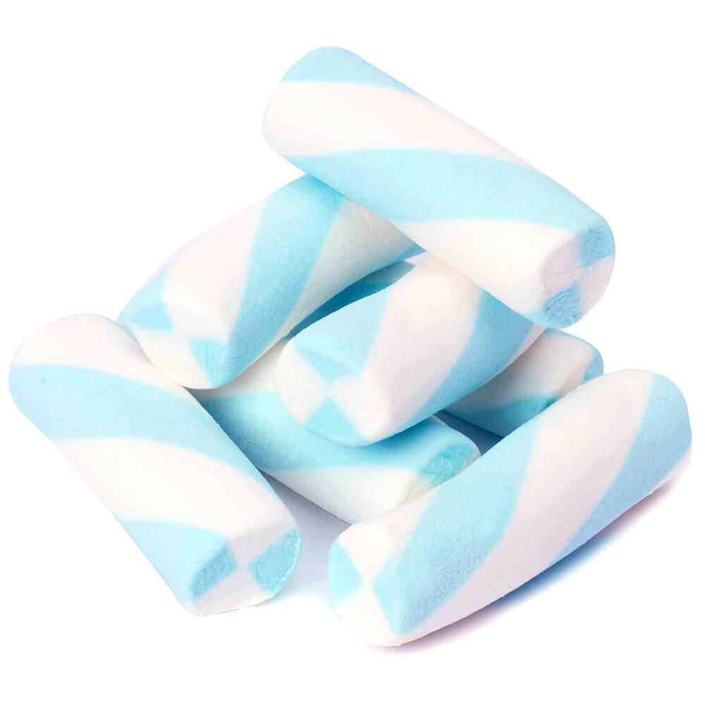 Puffy Poles Jumbo Marshmallow Twists - Blueberry: 1KG Bag - Candy Warehouse