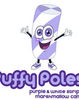 Puffy Poles Jumbo Marshmallow Twists - Grape: 1KG Bag