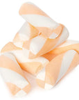 Puffy Poles Jumbo Marshmallow Twists - Peach: 1KG Bag