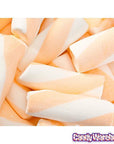 Puffy Poles Jumbo Marshmallow Twists - Peach: 1KG Bag